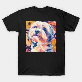 Lhasa Apso in 80's T-Shirt